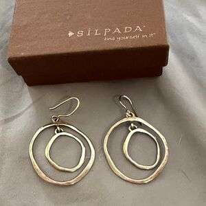 Silpada Silver Double Hoop Earrings